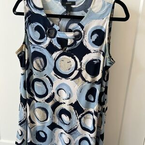 Alfani Blue and White Patterned Dress